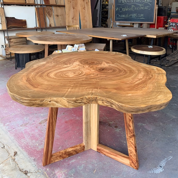 Live Edge Round Dining Table Etsy