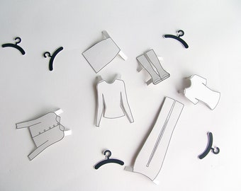 Patterns for making clothes for Lola, paper doll, paper games, templates, creative games, digital file, instant download