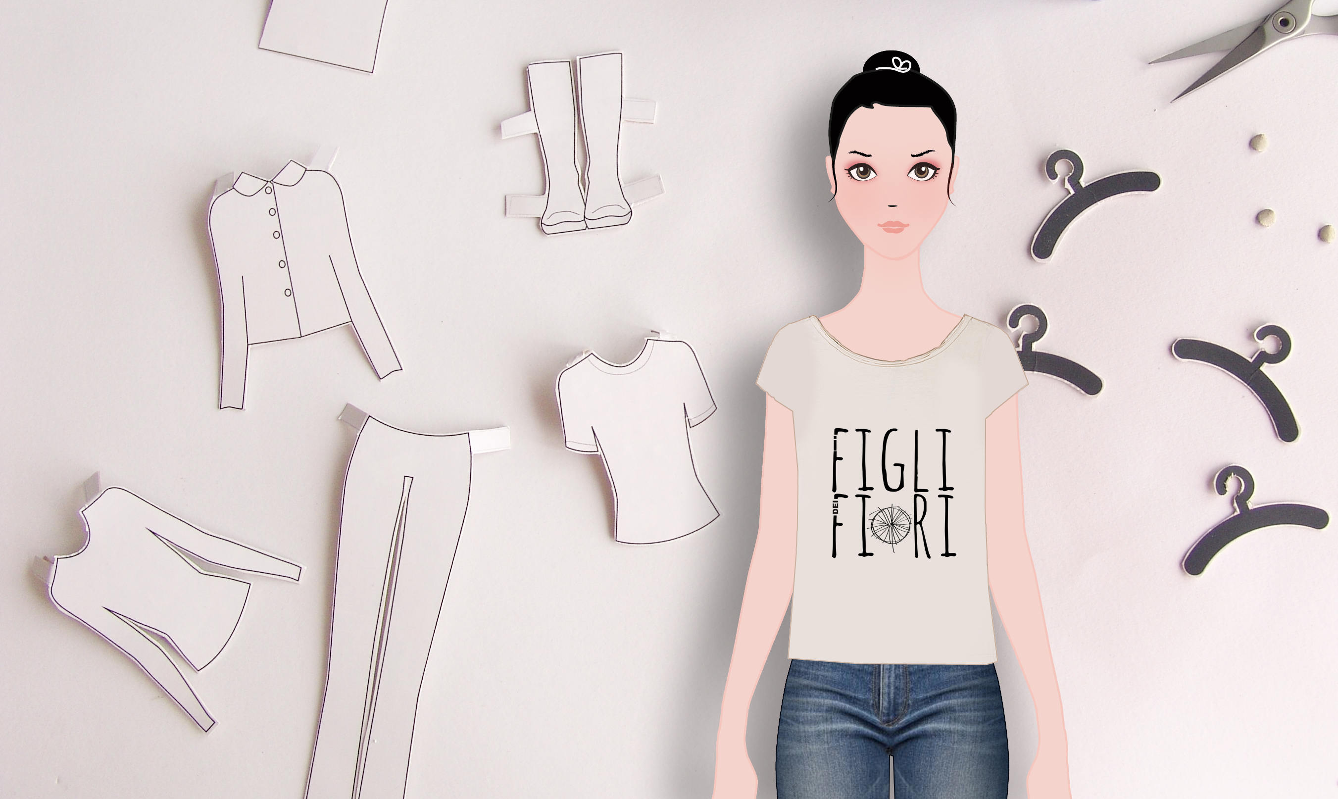 LOLA paper doll dress up doll cutout doll paperdolls Etsy
