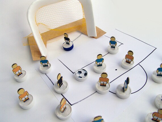 Subbuteo Diy Football Teams Template To Build Football Teams Drawing And Colouring Soccer Digital File Instant Download