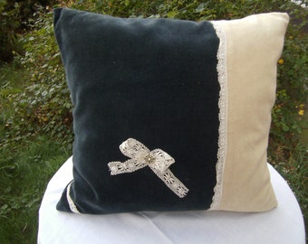 green beige's Deco  Pillow , green   Sam  Pillow  , beige's Cotton pillow , 40 x 40 cm , Home decor
