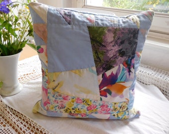 Patchwork Kissenbezug  36x36 ,  Patchwork Quilt , crazy Patchworkkissen , bunte Kissen
