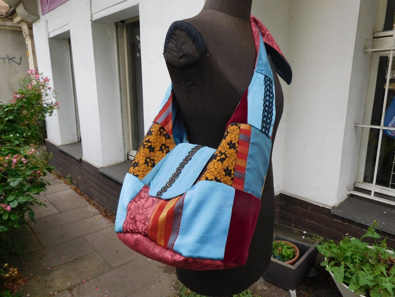 Handsewn Bags Patchwork Jeans Shoulder Bag Women Shoulder Etsy