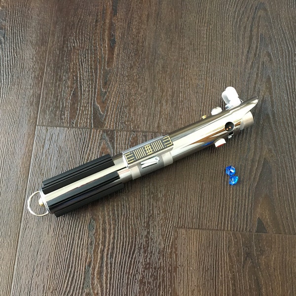 Anakin Lightsaber Prop - Full Metal - With Force Stones