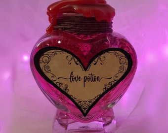 Love Potion decorative bottle, Valentine’s Day tiered tray decor love potion bottle, Pink Valentines decorative bottle, Love Valentine gift