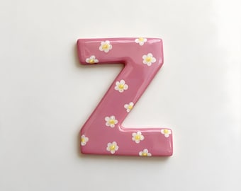 Handmade Polymer Clay Magnetic Letters, Personalized Alphabet Magnets, Pastel Name Decor