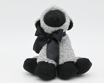 Handmade Lamb Stuffed Animal - Soft Plush Sheep Toy - Farm Animal Gift for Baby Shower, Nursery Decor, Kids Birthday or Easter Basket