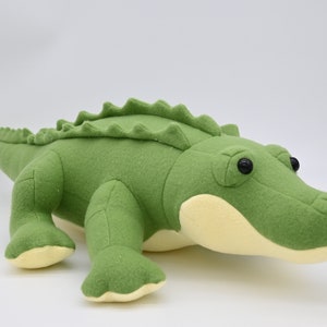Alligator Stuffed Animal - Plush Alligator Toy - Handmade Gator Plushie - Reptile Nursery Decor - Soft Crocodile Stuffed Toy