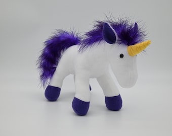 Handmade Unicorn Stuffed Animal – Soft Plush Magical Toy – Fantasy Gift for Baby Shower, Kids Birthday, Nursery Decor or Toddler Present