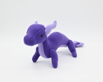 Handmade Dragon Stuffed Animal - Soft Plush Fantasy Toy - Cute Mythical Creature Gift for Kids, Nursery Decor, Baby Shower or Birthday
