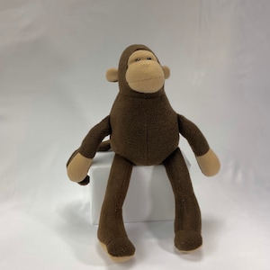 Handmade Monkey Stuffed Animal - Soft Plush Jungle Toy - Cute Safari Animal Gift for Baby Shower, Nursery Decor or Kids Birthday
