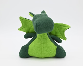 Handmade Dragon Stuffed Animal - Soft Plush Fantasy Toy - Cute Mythical Creature Gift for Kids, Nursery Decor, Baby Shower or Birthday