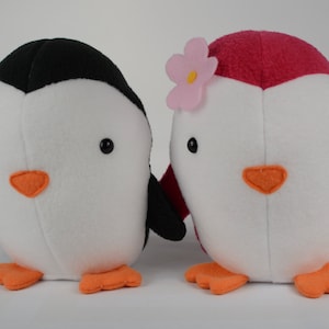 Handmade Penguin Stuffed Animal - Soft Plush Arctic Toy - Cute Winter Animal Gift for Baby Shower, Nursery Decor, or Holiday Present