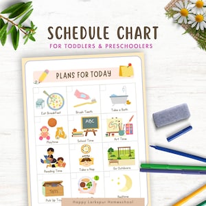 Horario para niños pequeños, Gráfico de rutina para niños pequeños, Tarjetas de horario para niños, Lista de verificación diaria para niños, Rutina diaria para niños pequeños, Tarjeta de horario preescolar imprimible
