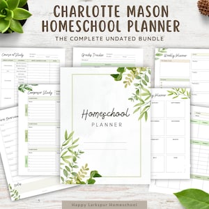 Charlotte Mason Hausschulplaner, Undatierte Hausschulplaner, Charlotte Mason druckbare Hausschulplaner, Schulplaner Seiten