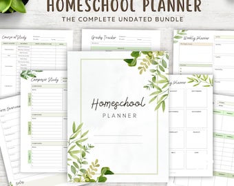 Charlotte Mason Homeschool Planner, Undated Homeschool Planner, Charlotte Mason Printable Homeschool Planner, Homeschool Planner Pages