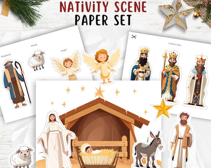 Nativity Set Paper Nativity Play Set Printable - Etsy Canada