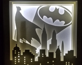 Batman Shadow Box Etsy