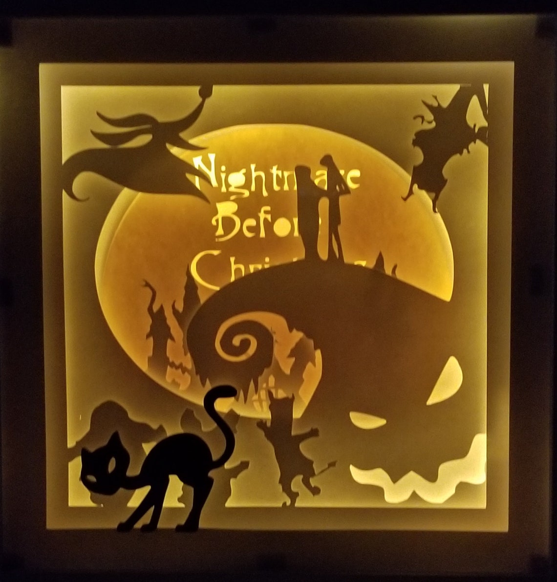 Nightmare Before Christmas 3D Light Box Template Etsy