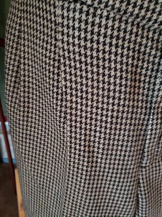 Vtg 1980s does 1940s ILGWU Houndstooth High-Waist… - image 3