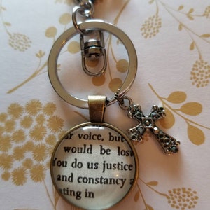 Too Excellent Creature - Jane Austen Persuasion Bag Charm. Bag Charm. Zipper Pull. Ornament. Engagement. Bridesmaid. Wedding. Betrothal.
