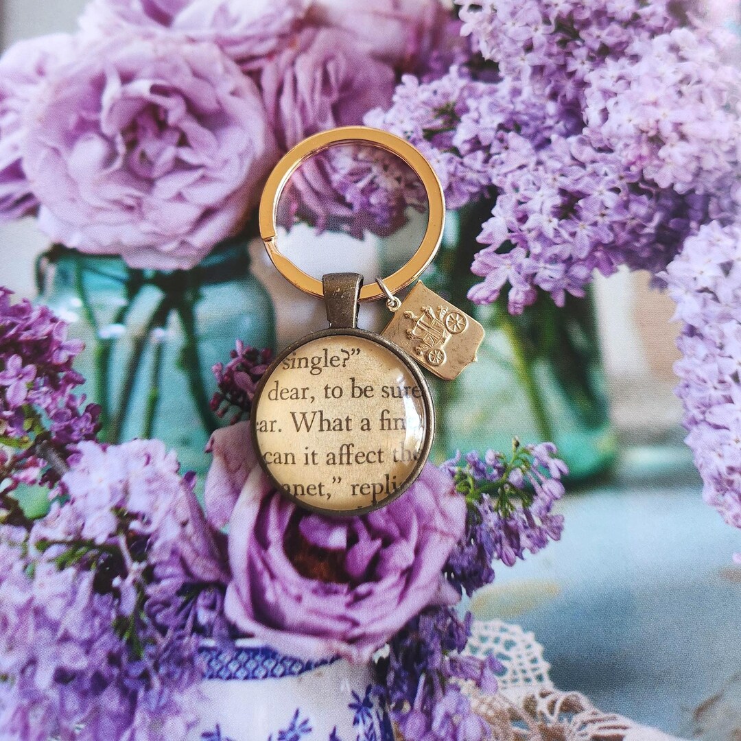 Jane Keychain Jane Austen Keychain Bag Charm Pride and Prejudice - Etsy