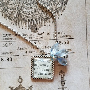 Loveliness Itself - Jane Austen Book Page. Pendant. Literary Gift.  Birthday. Graduation. Book Club. Emma. Engagement. Bridesmaid. Baby.
