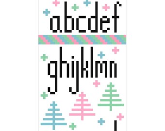 Christmas Holiday Handwriting  Cross Stitch Chart