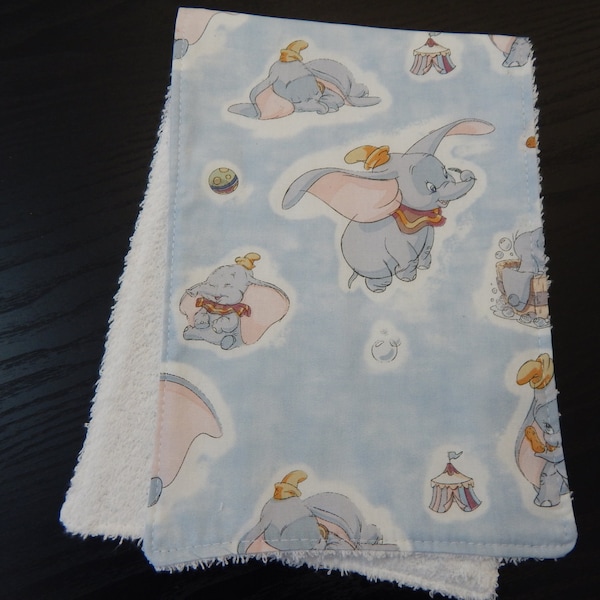 Disney Dumbo The Elephant Burp Cloth  - One Only - 100% Cotton - Beautiful Gift