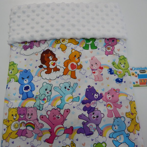 Baby Blanket Care Bears 100% Pure Cotton 90cm Long x 70 cm wide (36"x 28")