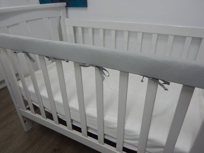 Cot Rail Cover Grey Teething Pad X 1 Plain Grey / Gray 100 Etsy UK
