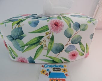 Tissue Box Cover Eucalypt Flowers With Circle Opening -Lovely Gift Idea