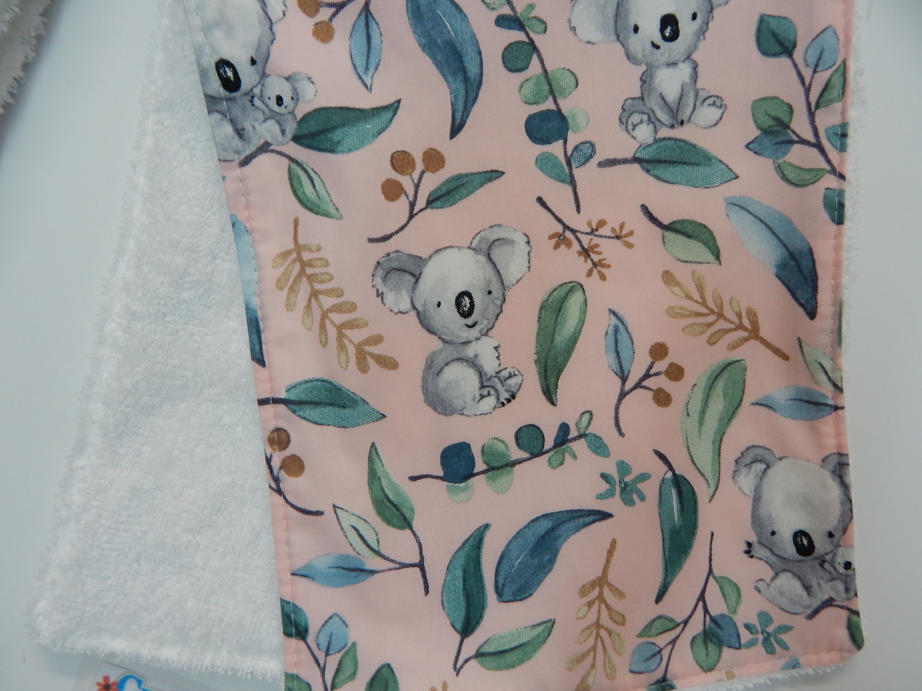 Cheeky Koalas Pink Burp Cloths Set of 3 100 Cotton Etsy