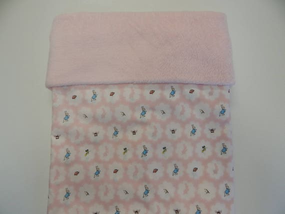 Peter Rabbit Baby Blanket Blue Bassinet Capsule Moses Basket Minkee Dot Back