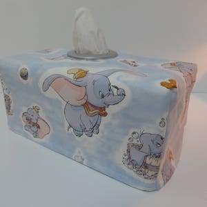 Classic Dumbo Print Tissue Box Cover With Circle Opening - Nursery - Home Perfect Gift - Baby Shower