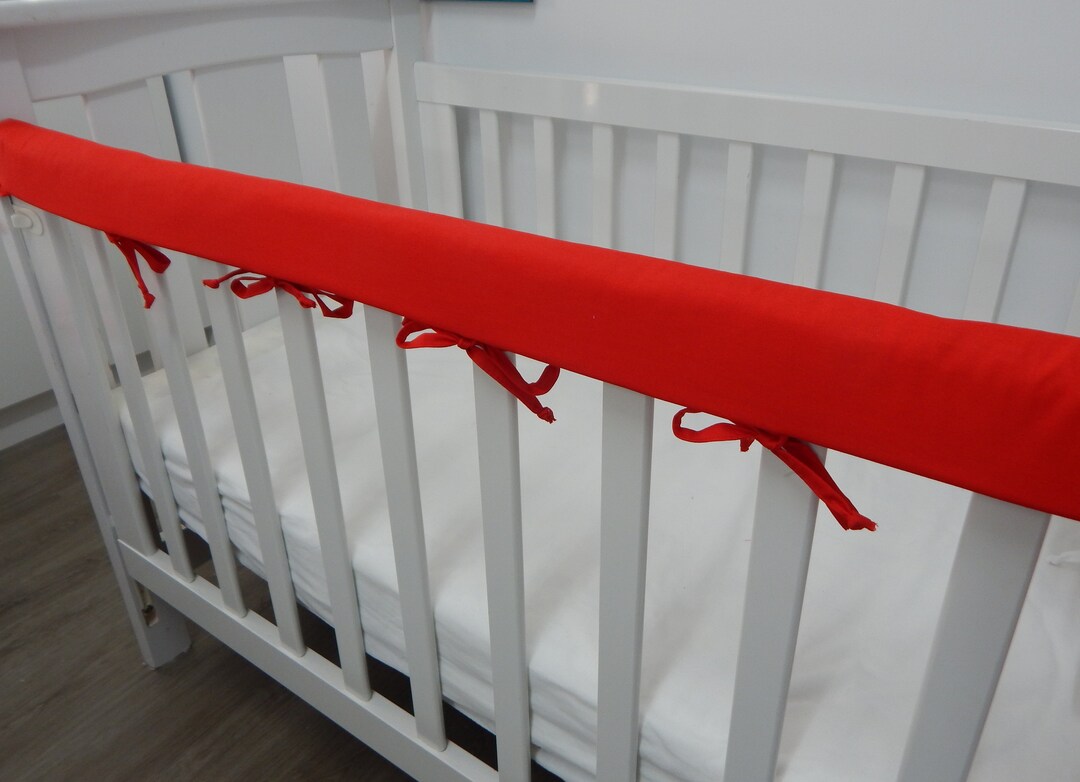 Cot Rail Cover Red Crib Teething Pad Etsy