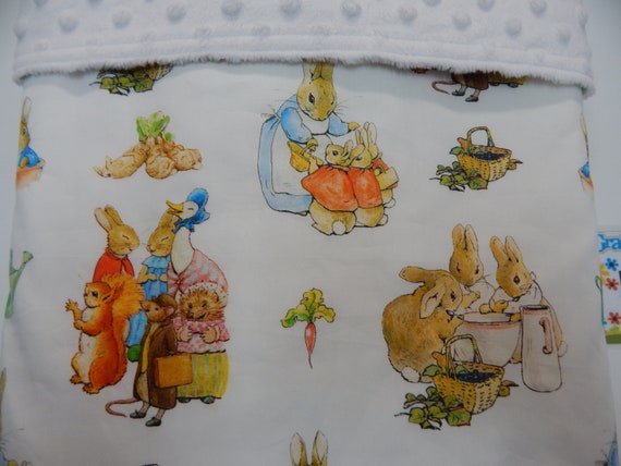 Baby Blanket Peter Rabbit and Friends 100 Pure Cotton 90cm Long x 70 cm wide 36