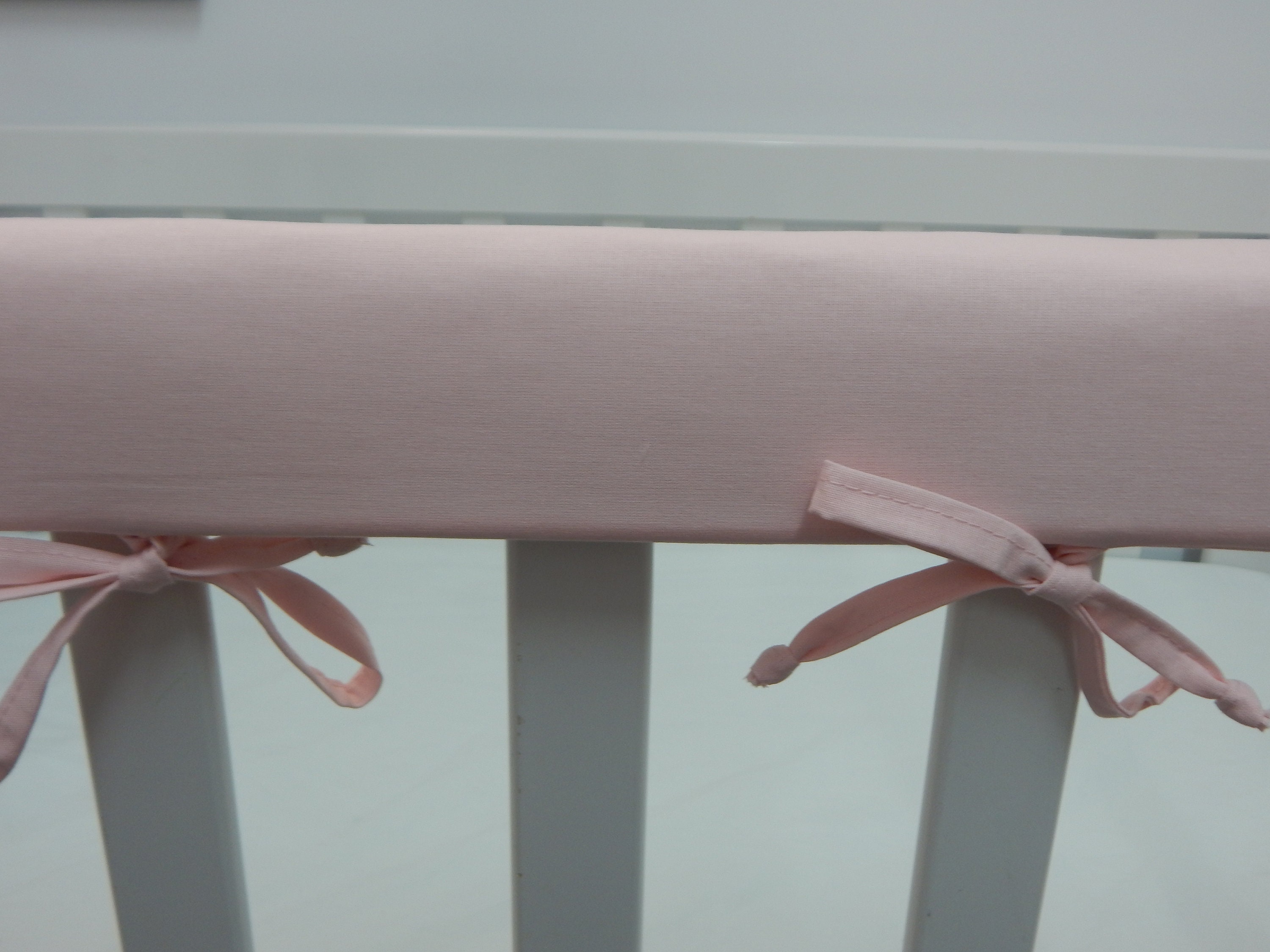 Cot Rail Cover Baby Pink Crib Teething Pad 100 Cotton Fabric Etsy