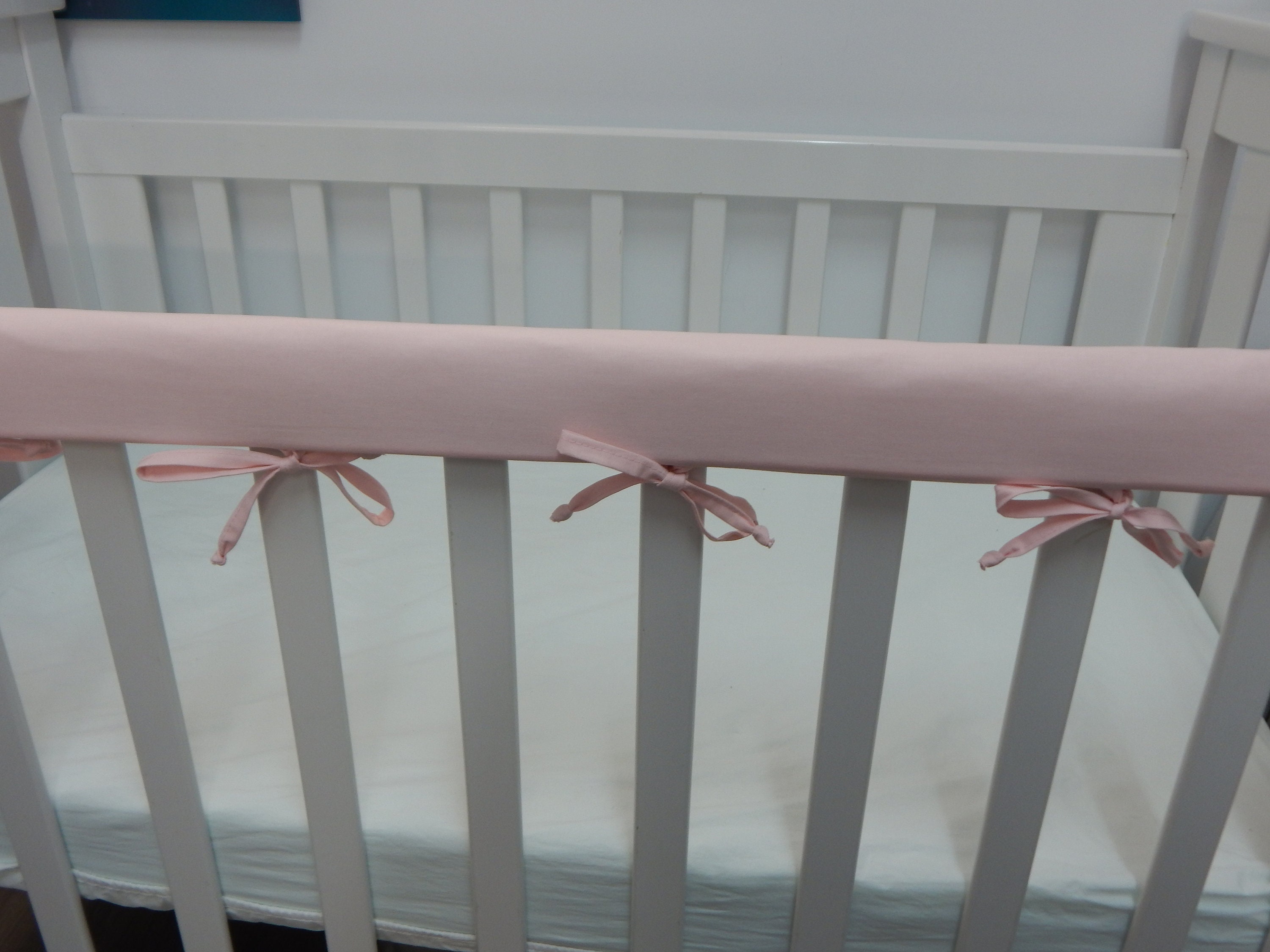 Cot Rail Cover Baby Pink Crib Teething Pad 100 Cotton Fabric Etsy