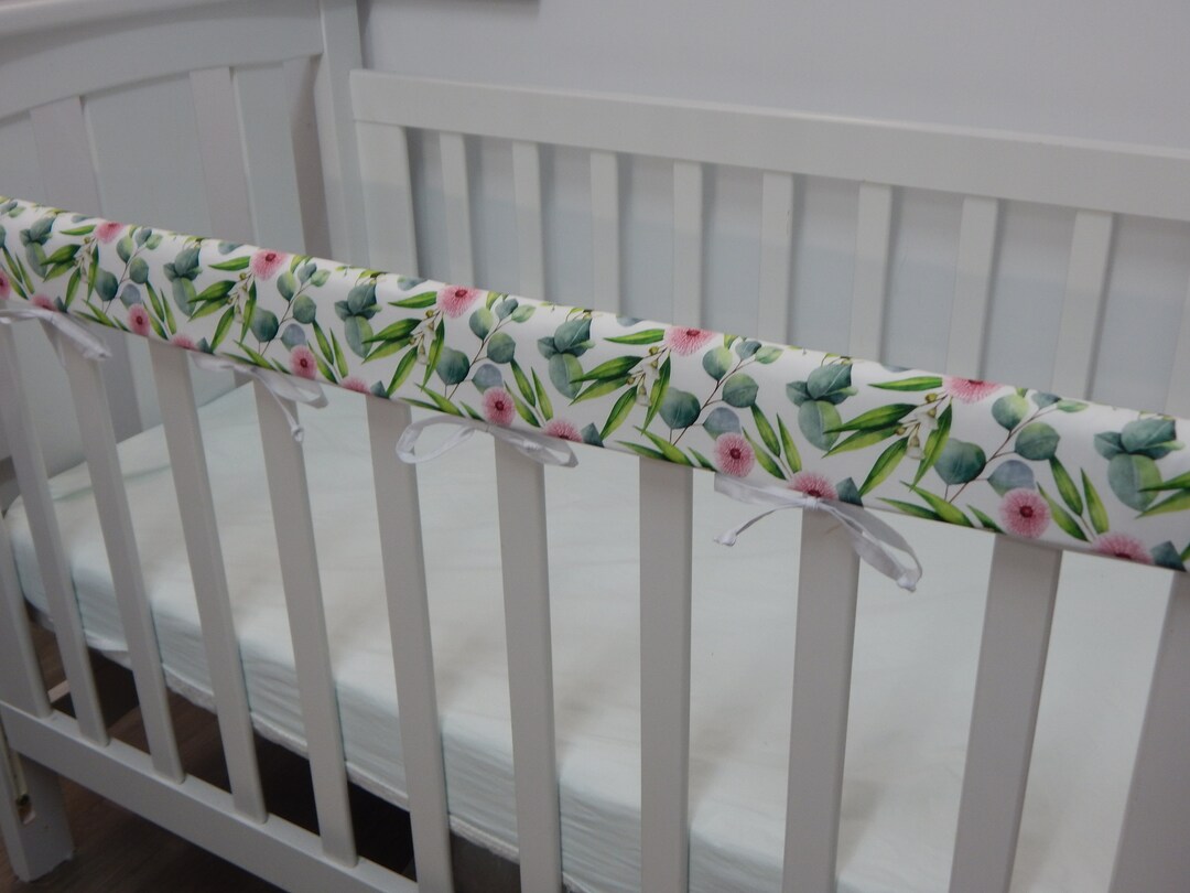 Cot Rail Cover Eucalyptus Blossoms Crib Teething Pad Also Fits Boori