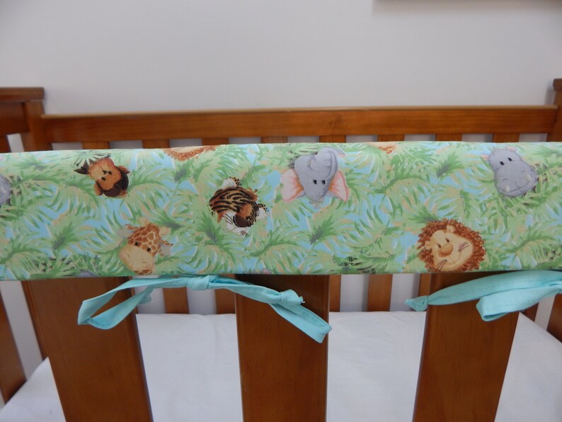 Baby Cot Crib Rail Cover Teething Pad Jungle Babies Also Fits Etsy