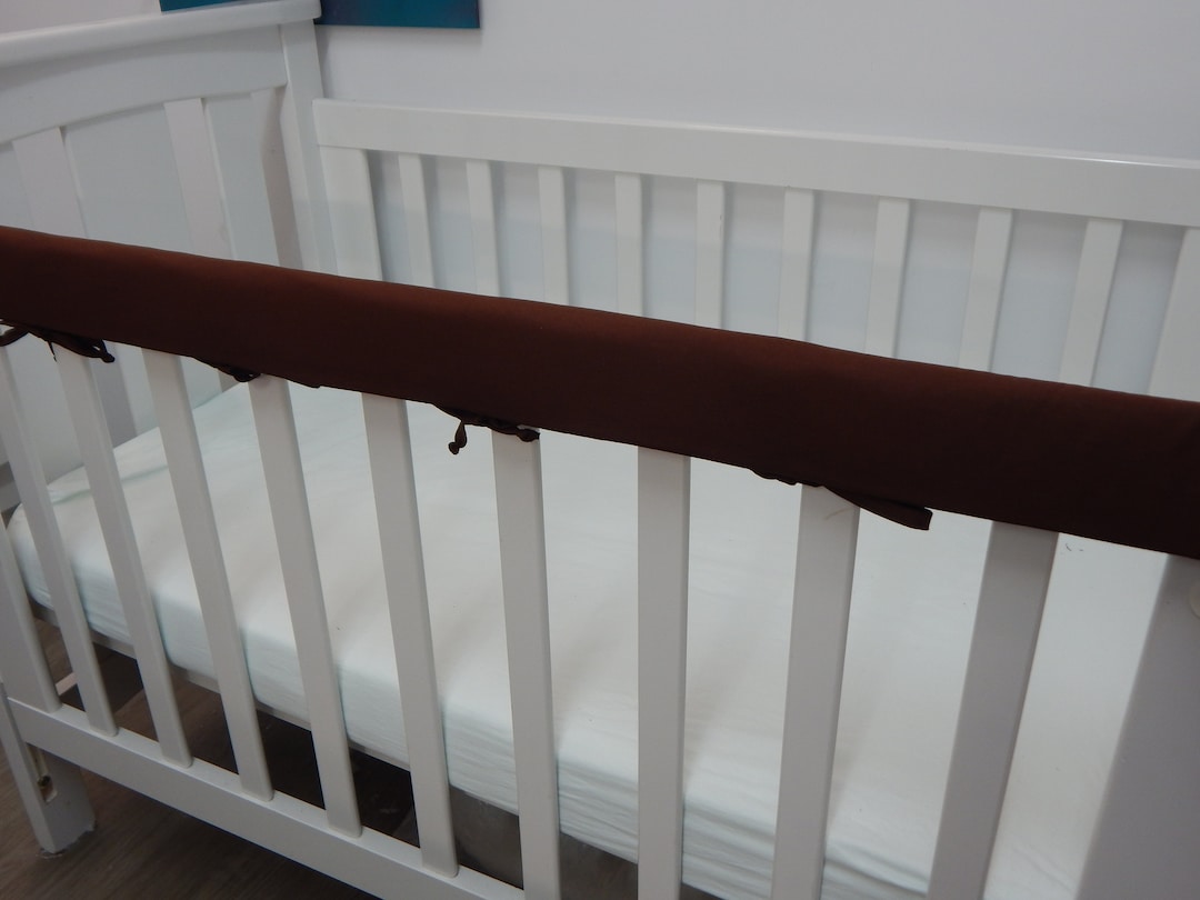 Cot Crib Rail Cover 100 Cotton Teething Pad Plain Colours Etsy