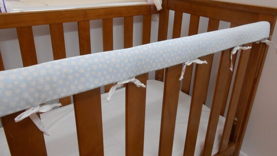 Baby Cot Crib Rail Cover Teething Pad White Stars On Baby Etsy