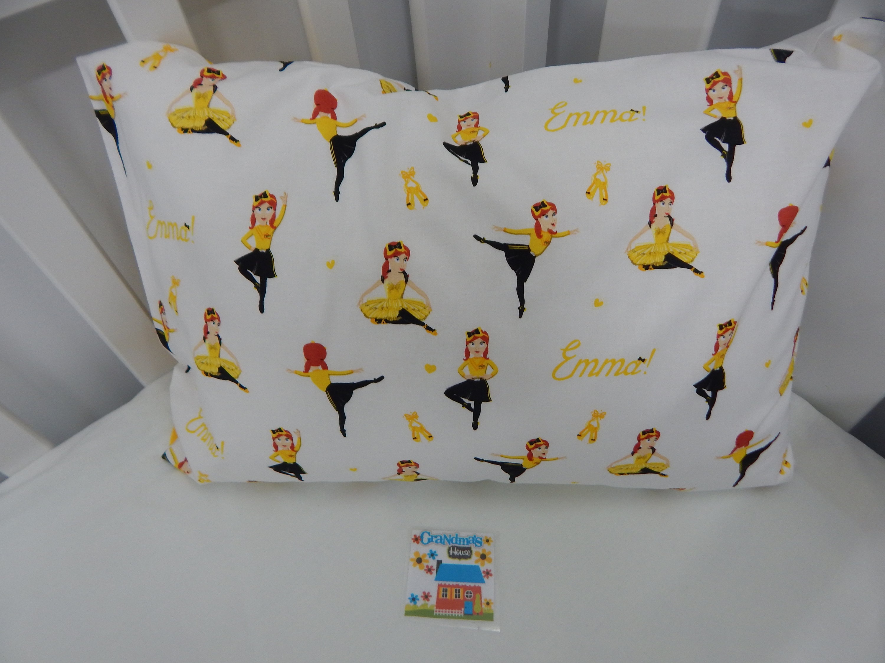 Emma Wiggle Pillowcase 100 Cotton Toddler Size Fits 50 X 36cm Pillow Etsy New Zealand