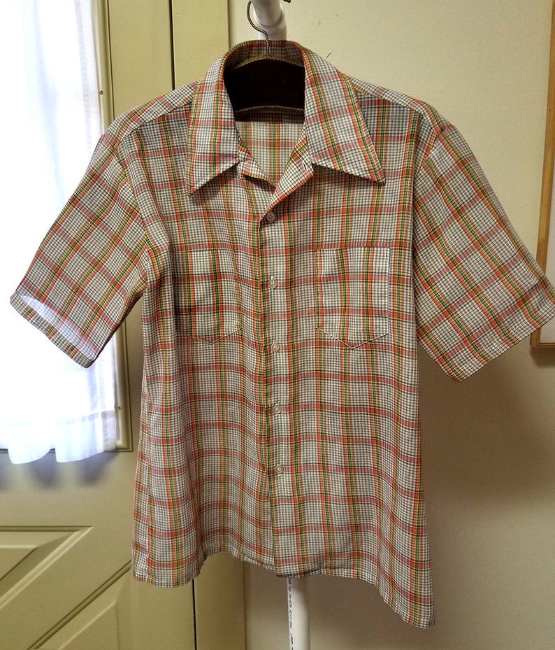 Retro Men's Button Down Shirt JC Penneys Short Sleeve | Etsy