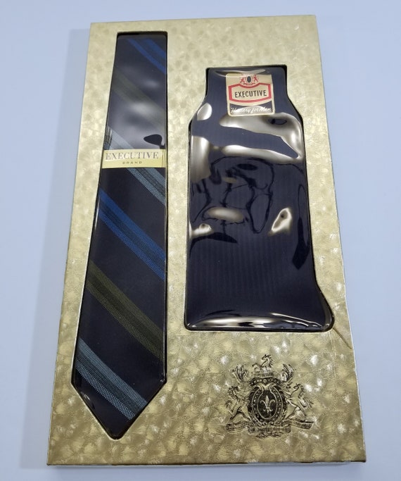 Vintage 1950s Skinny Tie & Socks Men's Gift Set |… - image 2