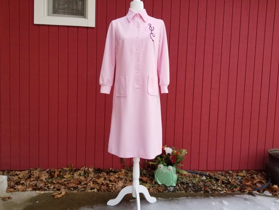 Vintage 1960s - 70s Light Pink Dress by Henry Lee… - image 1