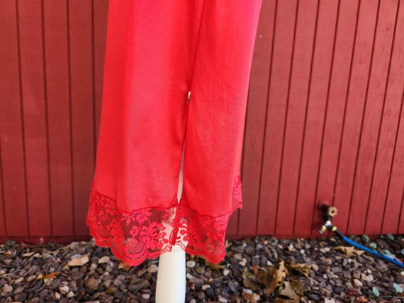 1980s Maidenform Chantilly Red Slip | Vintage Half Sl… - Gem