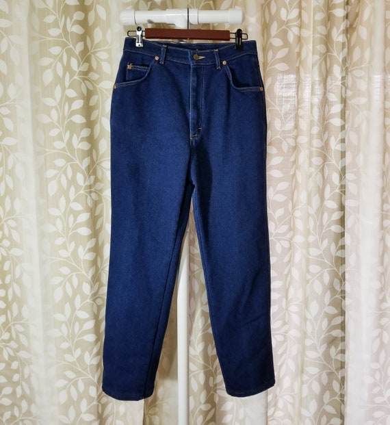 Vintage 1970s Lee Riders Blue Jeans With Leather Tag | High