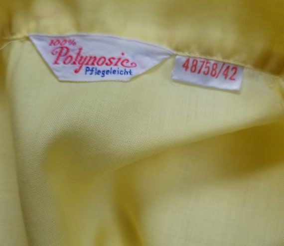 Vintage 1960s Pale Yellow Nightgown with Yellow L… - image 10